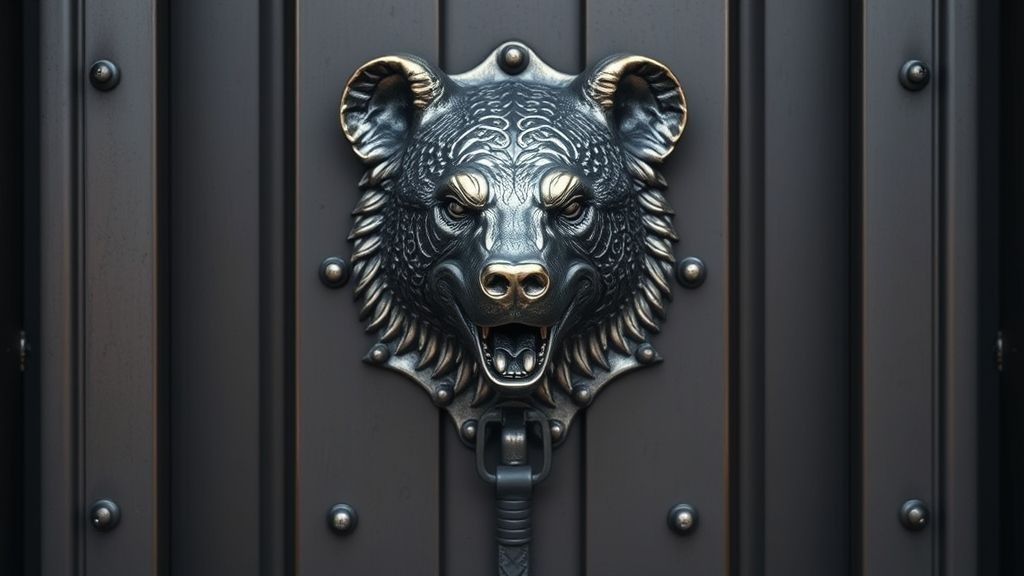 bear head metal zippies door