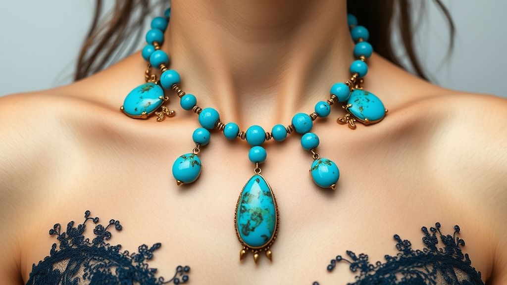 blue turquoise necklace paparazzi