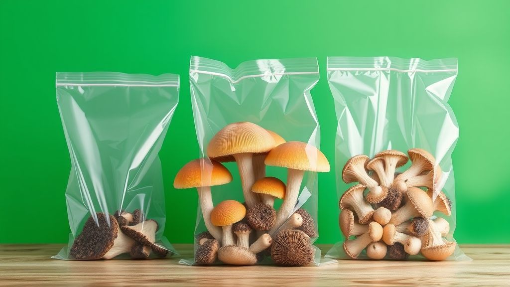 millet mushroom plastic bags